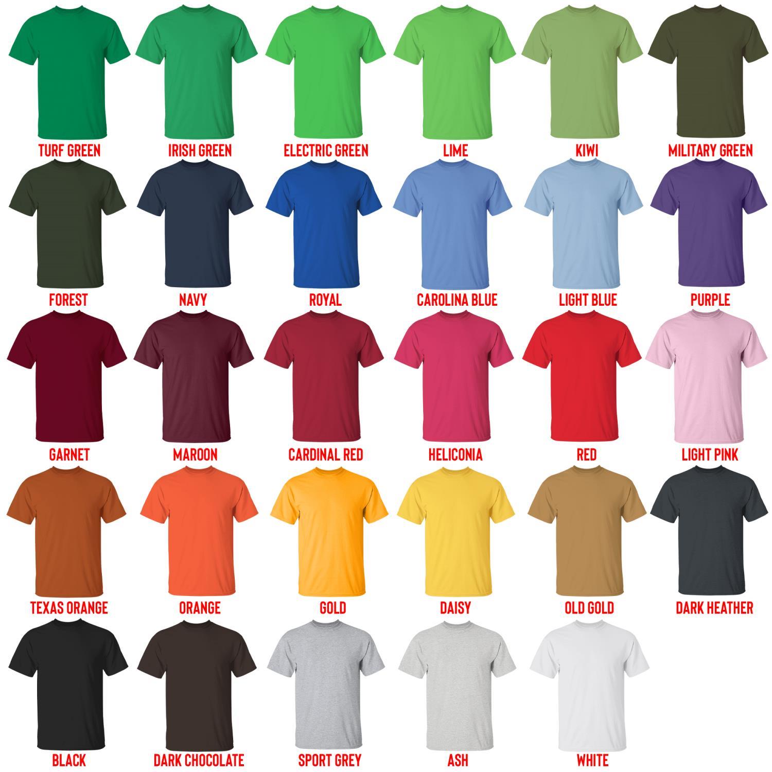 t shirt color chart - Black Clover EU Store