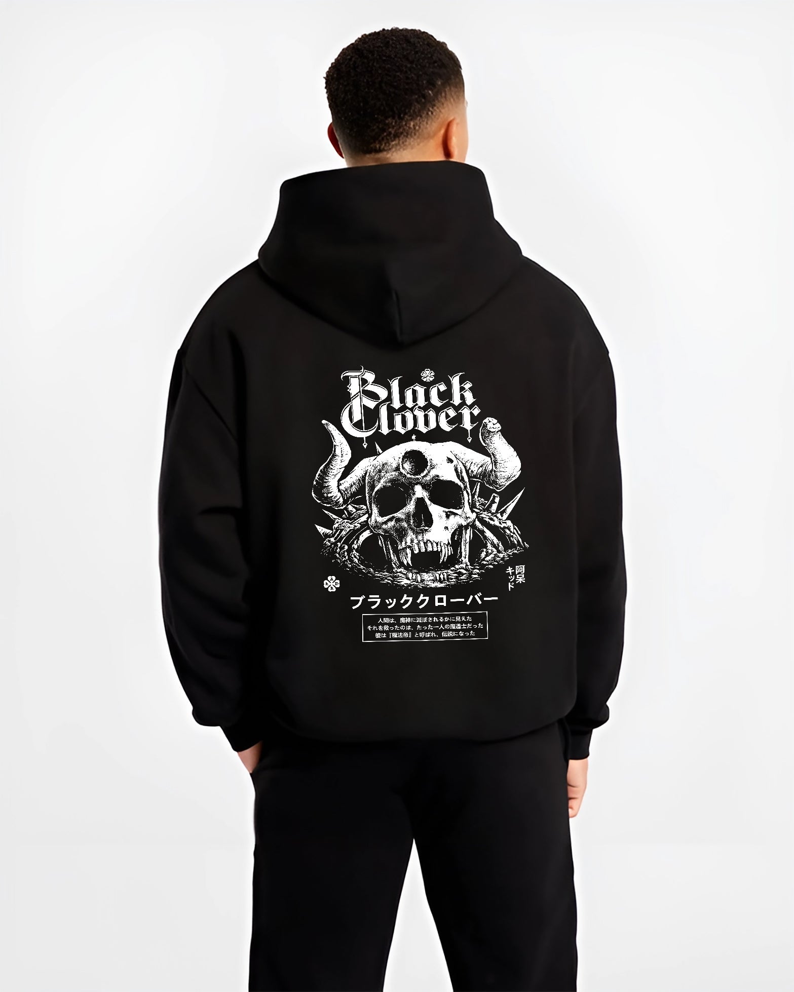 Demon Skull Black Clover Premium Streetwear Hoodie - Image 2