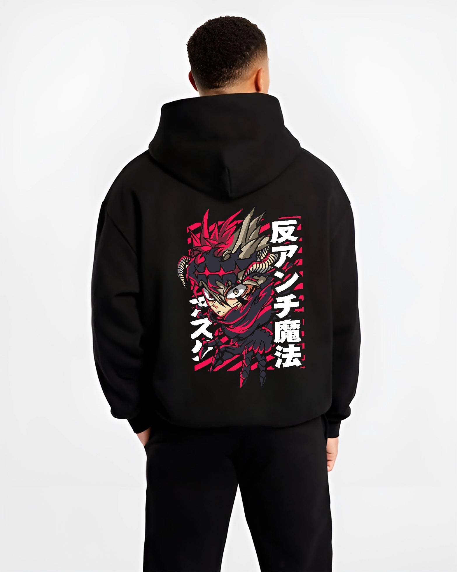 Asta Demon Horns Black Clover Anime Streetwear Hoodie - Image 2