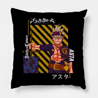 Trending Black Clover Asta Throw Pillow