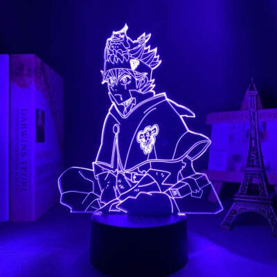 3d Led Lamp Anime Black Clover Asta for Bedroom Decor Nightlight Birthday Gift Room Table Lamp 1 - Black Clover EU Store