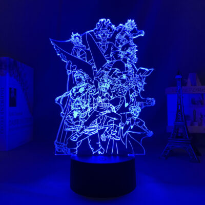 Anime Black Clover Group Wallpaper for Kids Bedroom Decor Nightlight  Gift Room Led Lamp