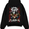 ASTACL A.black hoodie flat back design - Black Clover EU Store