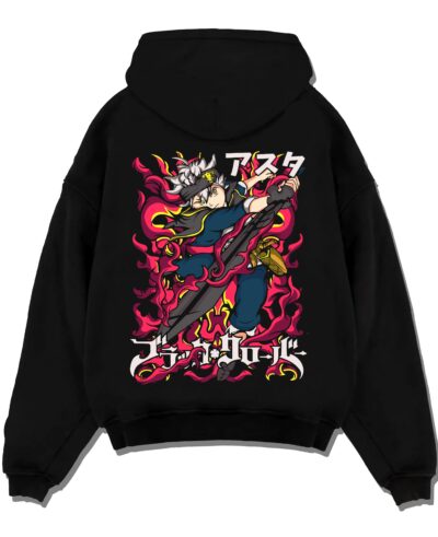 Asta Black Clover Hoodie Magic Sword Red Blade Stance
