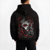 ASTYAM B.black hoodie male back view - Black Clover EU Store