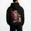 DASTA1 B.black hoodie male back view - Black Clover EU Store