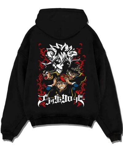 Asta Hoodie Black Clover Trio Retro Anime Poster