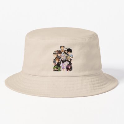 Black Cover All Characters Bucket Hat