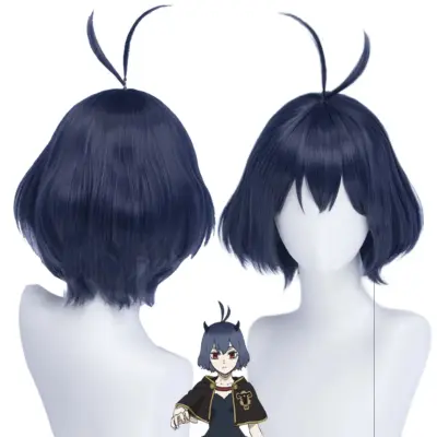 Black Clover Nero Secre Swallowtail Short Blue Hair Wig